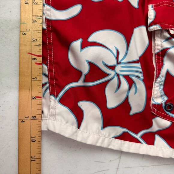 VTG Abercrombie & Fitch Board Swim Shorts Men’s 32 Red Hawaiian Baggy 90s - Picture 6 of 7